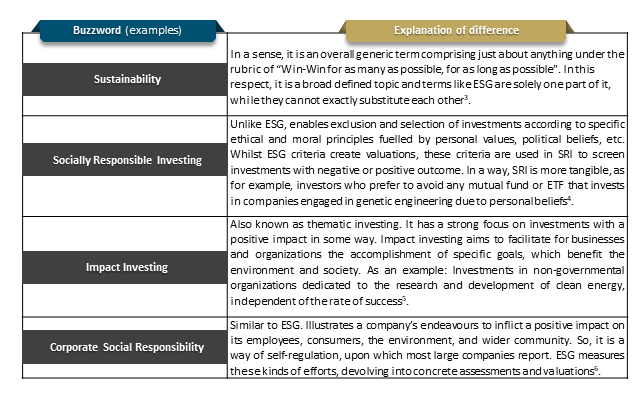 Figure 6: Selection of further buzzwords within the sustainability universe [Source: ifb]