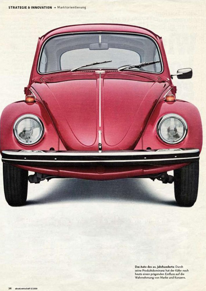 Der Käfer von VW war ein wirklich neues Auto, eine echte Innovation, das über Generationen Millionen Menschen begeisterte und das Lebensgefühl der modernen Mobilität prägte.