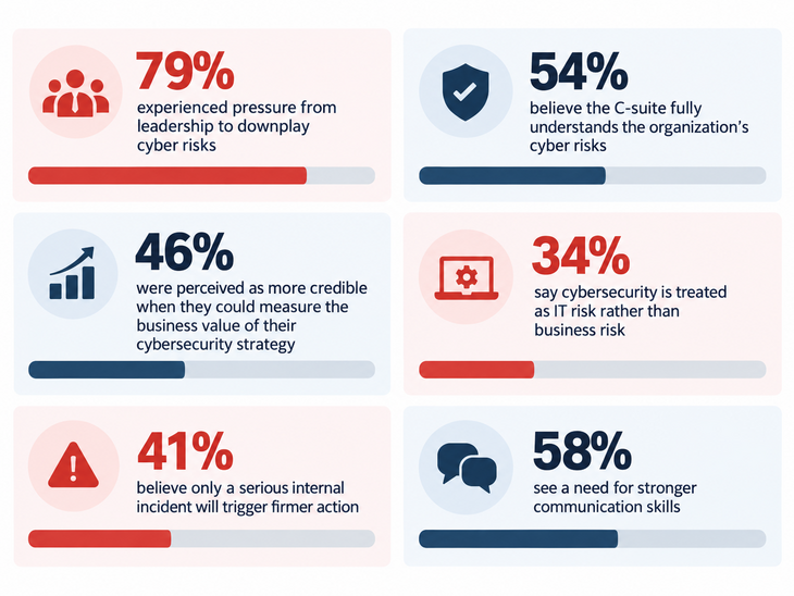 Fig. 01: The CISO credibility gap in numbers [Own illustration based on Trend Micro (2024)]