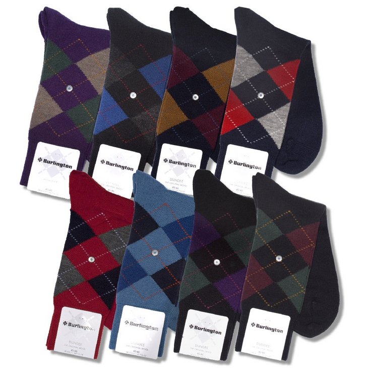 Abb. 03: Die echten Burlington Socks erkennt man nicht nur am berühmten Argyle-Muster, sondern vor allem am einzigartigen "Burlington Clip" (1993 von Schiller Brand Company entwickelt).