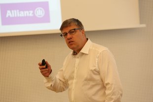 Tom Wilson, Chief Risk Officer der Allianz Gruppe, diskutierte mit den Teilnehmern über Risikomanagement und wertorientierte Steuerung.