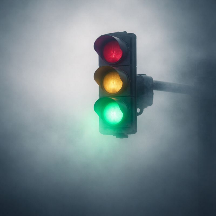 Ampel im Nebel - Risikomatrix: Risikoblindheit per Design