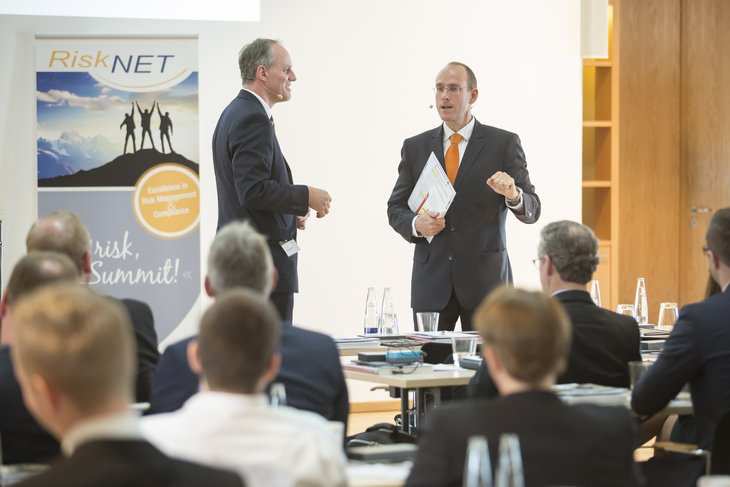 ... and in a combined speech with Christoph Schwager (RiskNET advisory council and former Chief Risk Officer of Airbus Group).