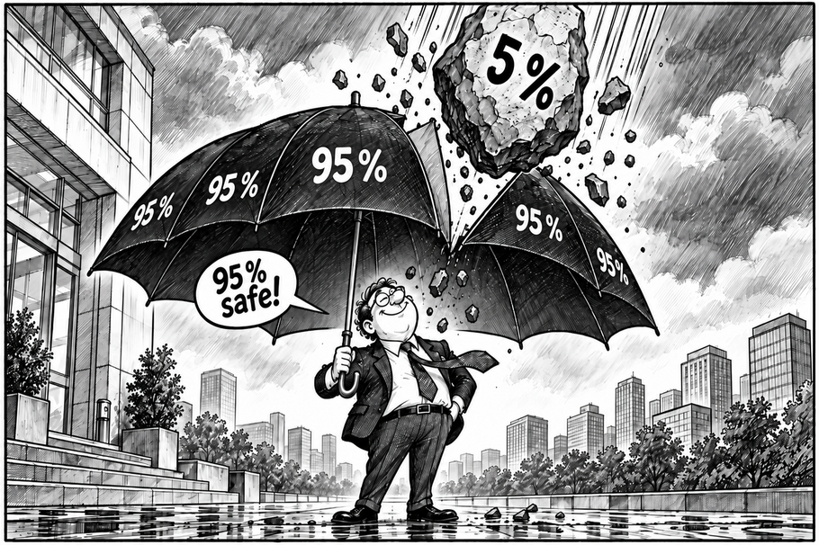 95% certain