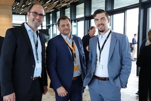 Tim-Benjamin Bohmfalk, Wolfgang Schmidhuber und Andreas Schmitz (alle calpana, von links nach rechts)