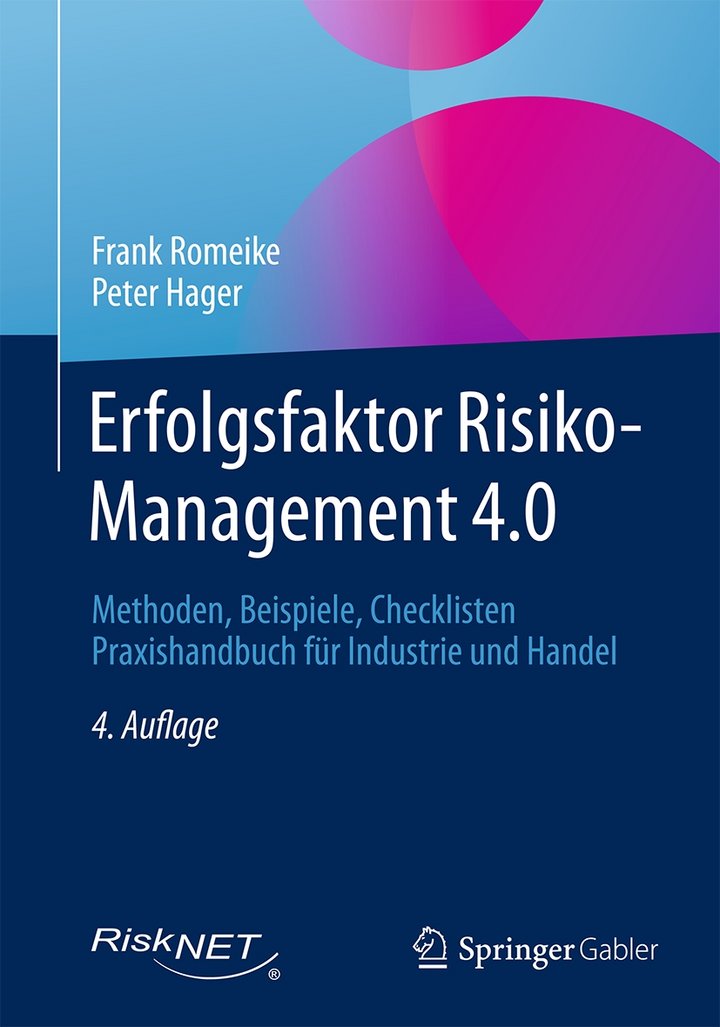 Frank Romeike/Peter Hager (2020): Erfolgsfaktor Risikomanagement 4.0: Methoden, Prozess, Organisation und Risikokultur, 4. komplett überarbeitete Auflage, Springer Verlag, Wiesbaden 2020.