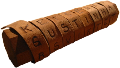 Abbildung 1: Skytale von Sparta [Quelle: http://www.mathe.tu-freiberg.de/~hebisch/cafe/kryptographie/skytale.html]