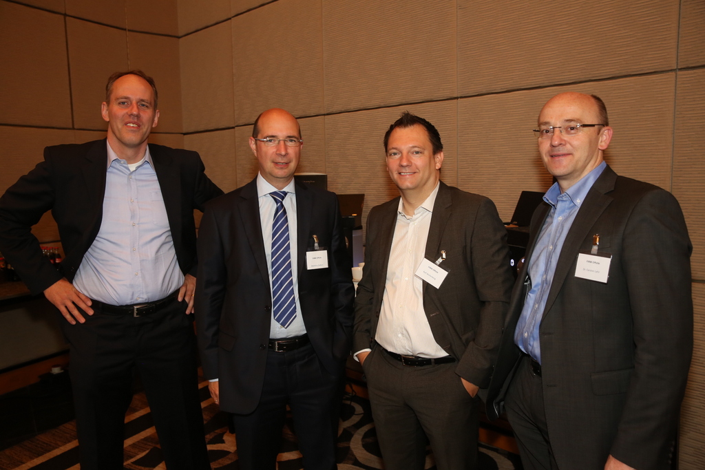 Christoph Schwager (Chief Risk Officer, EADS), Matthias Oetken (HSH Nordbank), Ralf Wollenberg (Leiter Risikocontrolling Bankhaus Lampe KG) sowie Dr. Carsten Lehr (Geschäftsführer der 