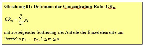 Gleichung 1: Definition der Concentration Ratio CRm