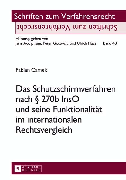 Fabian Camek: Das Schutzschirmverfahren nach § 270b InsO und seine Funktionalität im internationalen Rechtsvergleich, Peter Lang Academy 2014, 199 Seiten, 49,95 Euro, ISBN 3-631-64581-9.
